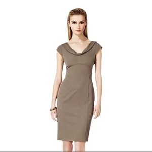 REISS Short Sleeve Taupe Pencil Dress 6